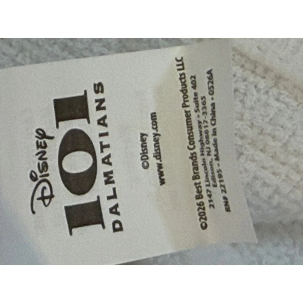 Disney 101 Dalmatians Kitchen Towel Hey There Blue Polka Dot 100% Cotton NEW